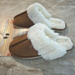 Faux Suede & Shearling  Slipper Set NWT